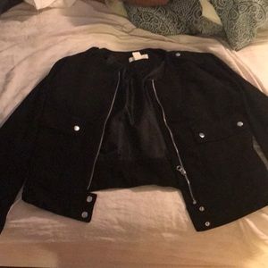 Black, suede jacket from H&M